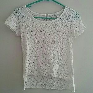 Lace cover shirt